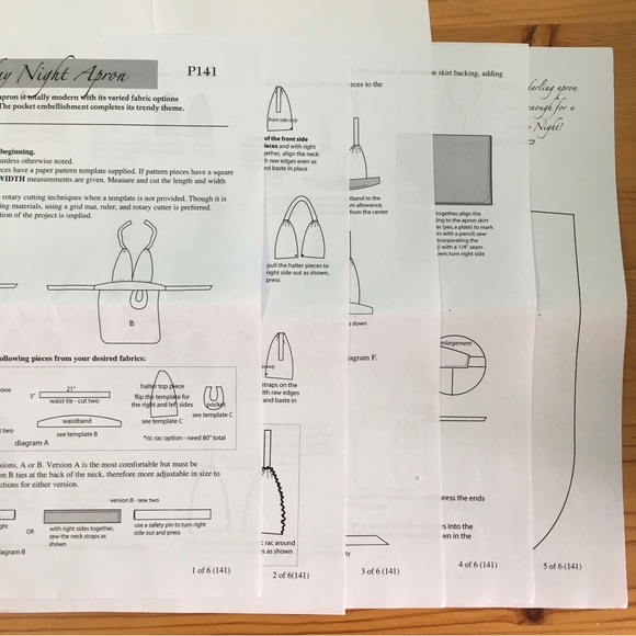 📍”Friday NIght Apron" Pattern by Vanilla House Designs🪡🧵 - Picture 4 of 8